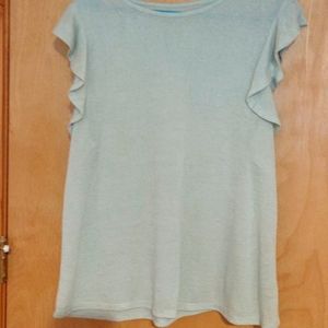 Mint green flutter sleeve